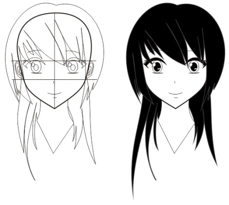 12. tutorial membuat wajah manga dan anime dengan corel draw