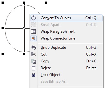 3. convert to curves pada coreldraw